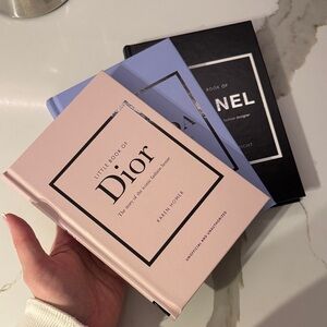 Little Book of Dior in Pink, Prada in Blue, Chanel in black